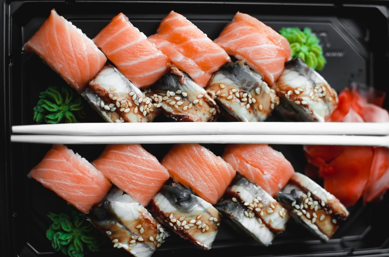 4K Sushi with Salmon and Eel