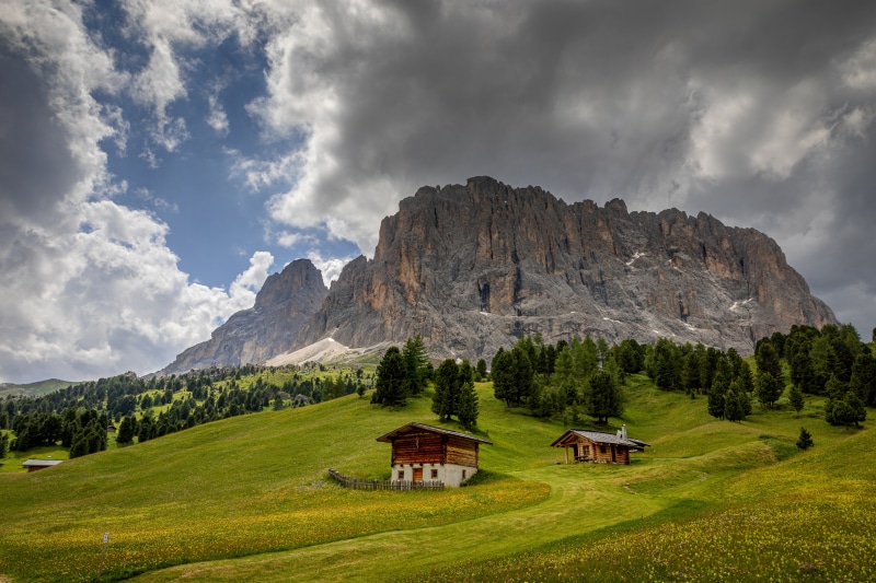 Langkofel Mountains in the Alps, Italy