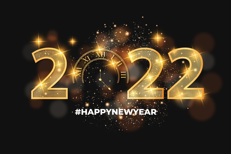 Happy New Year 2022 Clock