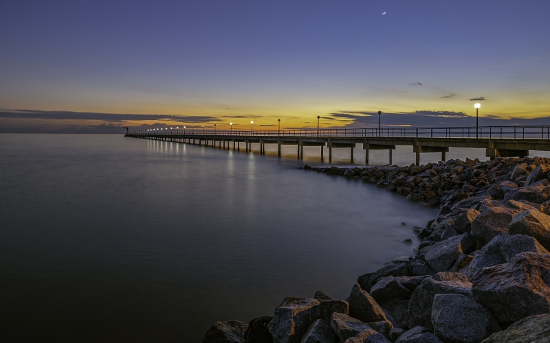 Taman Tanjung Pier at Sunset, Selangor, Malaysia