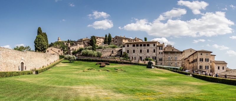 Assisi City Panorama in Umbria, Italy