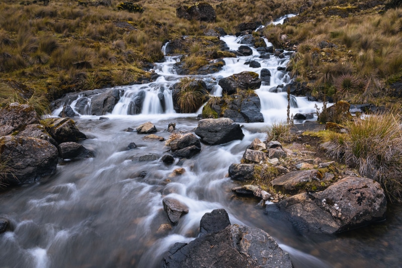 4K Stream over Stones and Grass