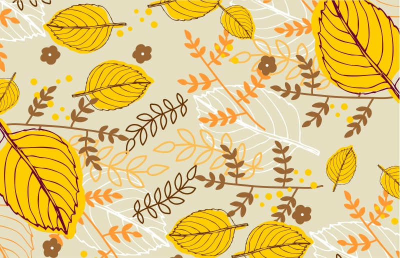 Autumn Leaves and Branches Texture