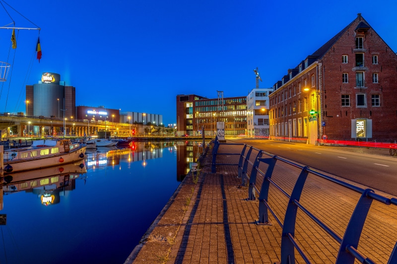 Waterfront at Dusk in Leuven, Belgium