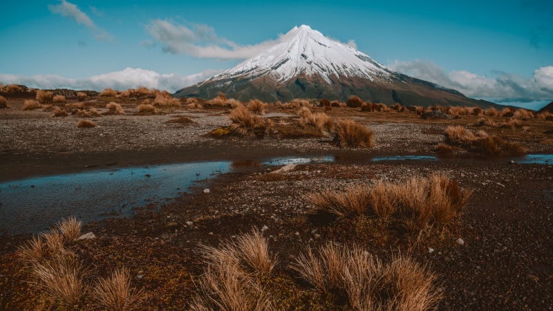 Mount Taranaki in Egmont National Park, New Zealand