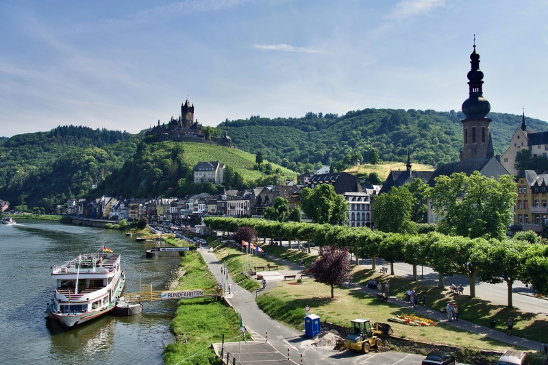 Cochem Castle and Moselle River in Germany