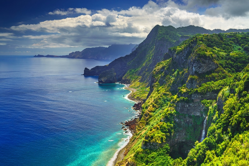 4K Santana Madeira Portugal Mountains Coast Clouds