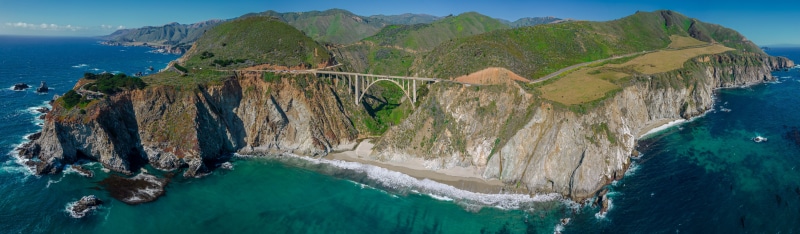 Bixby Creek Bridge, California Coast Panorama