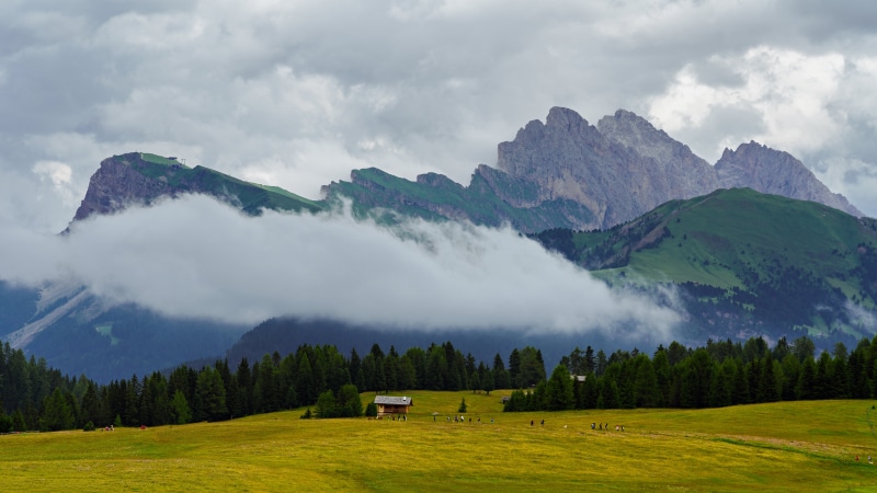 Mountains and Clouds in Trentino-Alto Adige, Italy
