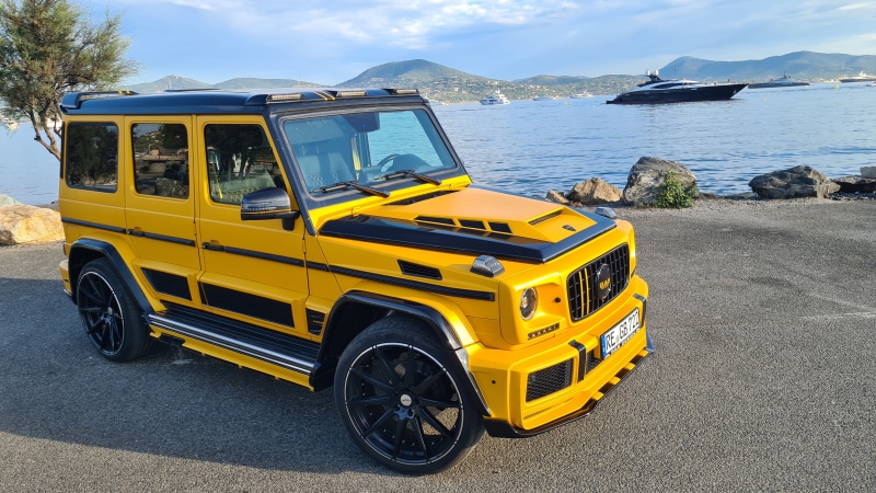 4K Yellow Mercedes-Benz G-Klasse Widebody SUV