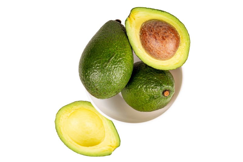 Avocado on White Background