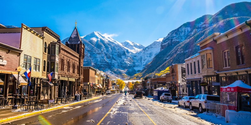 Town of Telluride, USA, Mountains, Street