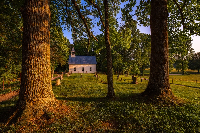 Church and Cemetery in Great Smoky Mountains National Park