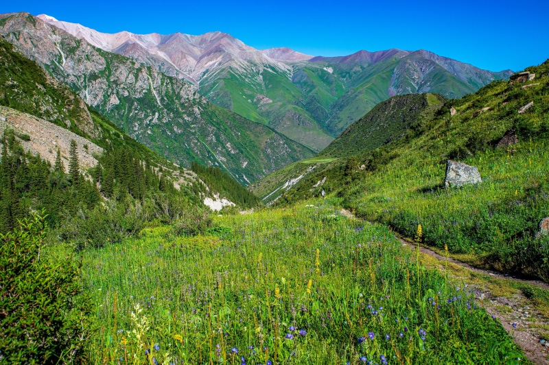 Ala Archa National Park, Kyrgyzstan Mountains Scenery