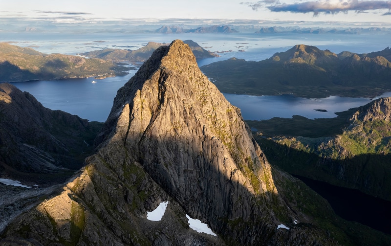 Mountains and Fjords in Lofoten, Norway