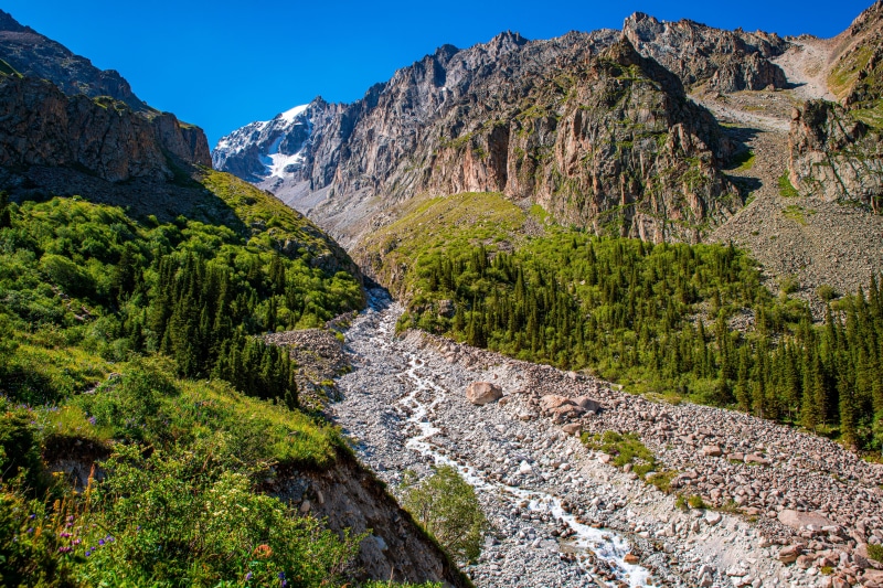 Ala Archa National Park, Kyrgyzstan Mountains Stream