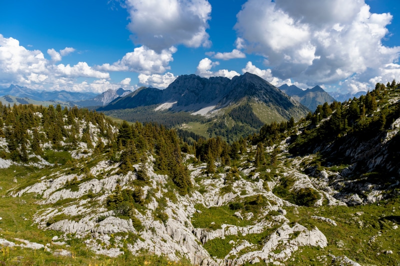 Mountains and Clouds in Leysin, Switzerland
