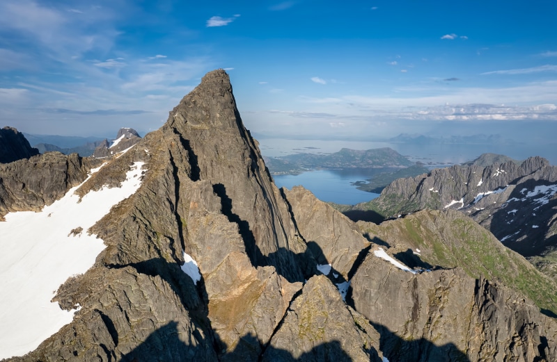 Geitgallien Mountain Peak in Lofoten, Norway