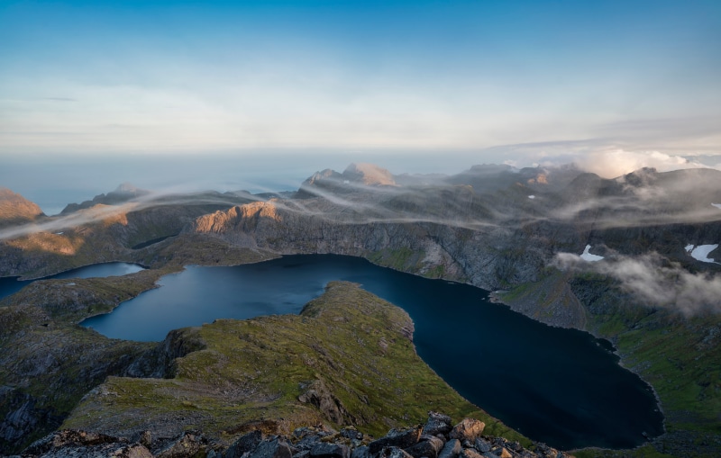 Krokvatnet Lake in Lofoten, Norway