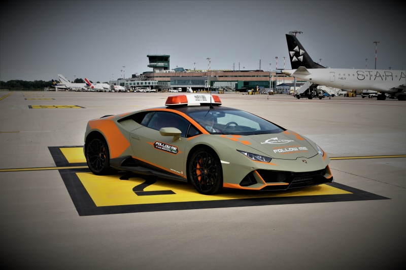 Follow Me Lamborghini at Airport