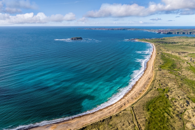 Pollan Bay, Ireland Coast from Above