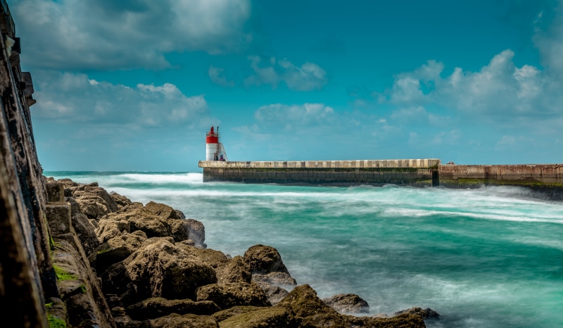 Lighthouse at Capbreton Marina, France