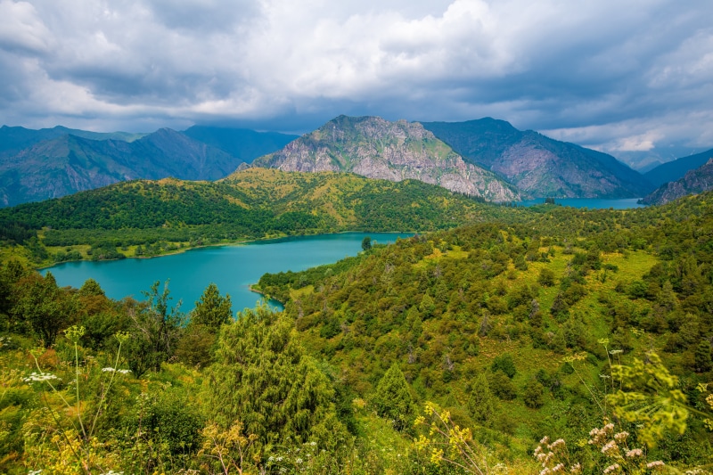 Sary-Chelek Lake and Mountains in Kyrgyzstan
