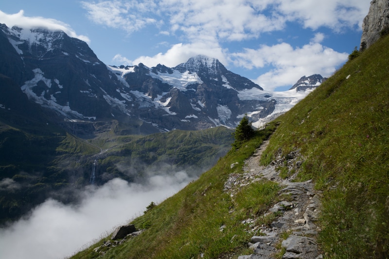 4K Mountains Trail in Lauterbrunnental, Switzerland
