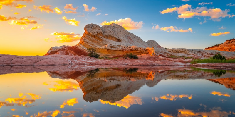 White Pocket Arizona USA Reflection at Sunset
