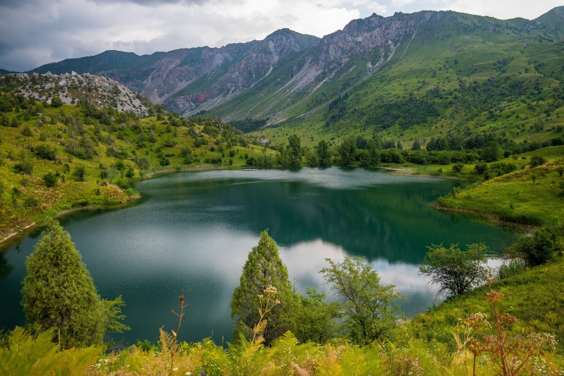 Lake Sary-Chelek in Kyrgyzstan Mountains