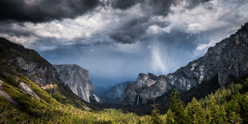 Yosemite National Park with Stormy Clouds
