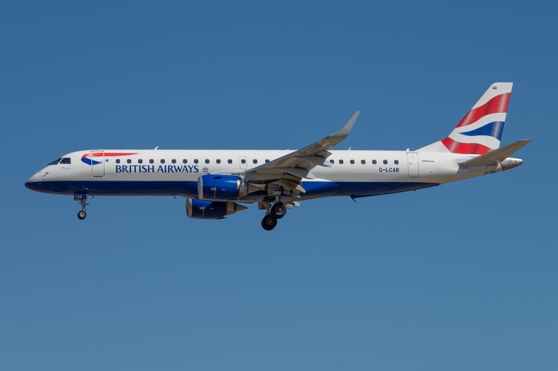 British Airways Embraer ERJ-190 G-LCAB