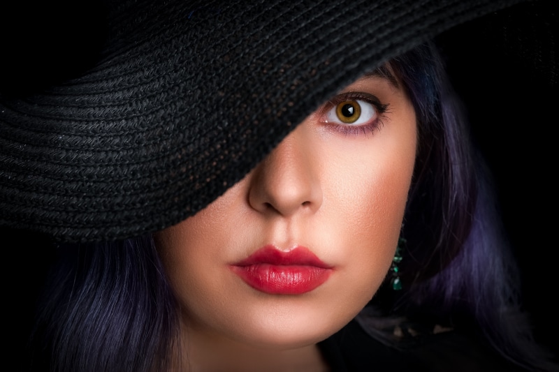 4K, Maria, Nikolay Bobrovsky, Lips, Eyes, Hat, Makeup, Glance, Face, HD ...