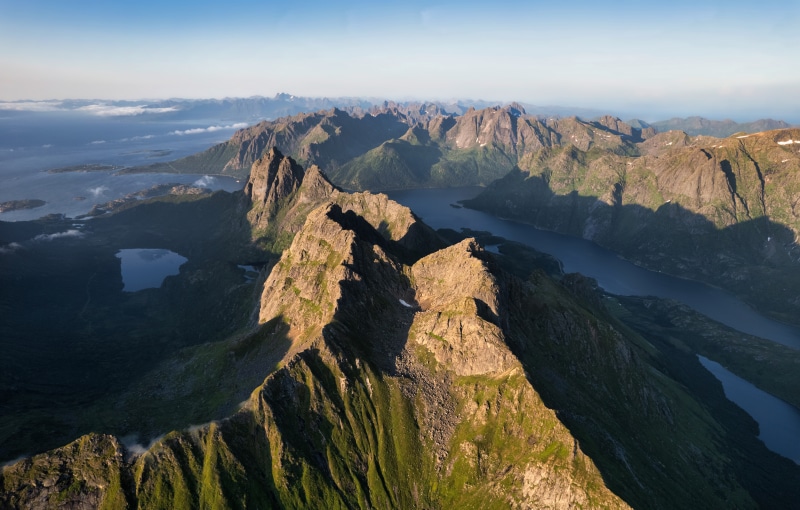 Mountains and Fjords in Lofoten, Norway