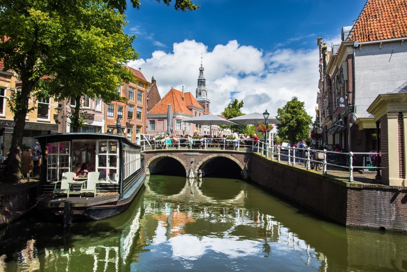 Canal in Alkmaar, North Holland, Netherlands