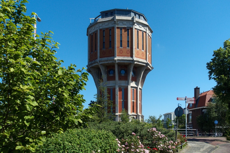 Water tower in Leiden, Netherlands