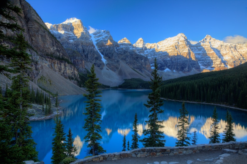 Moraine Lake and Mountains in Banff National Park, Canada