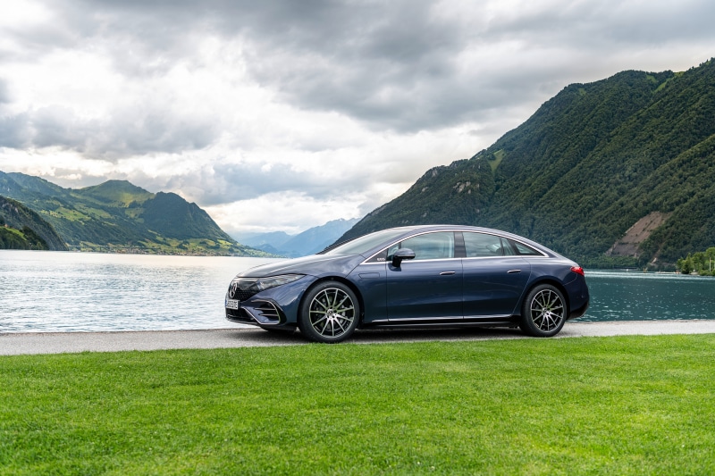 Mercedes-Benz EQS 450 AMG Line Metallic Blue Sedan