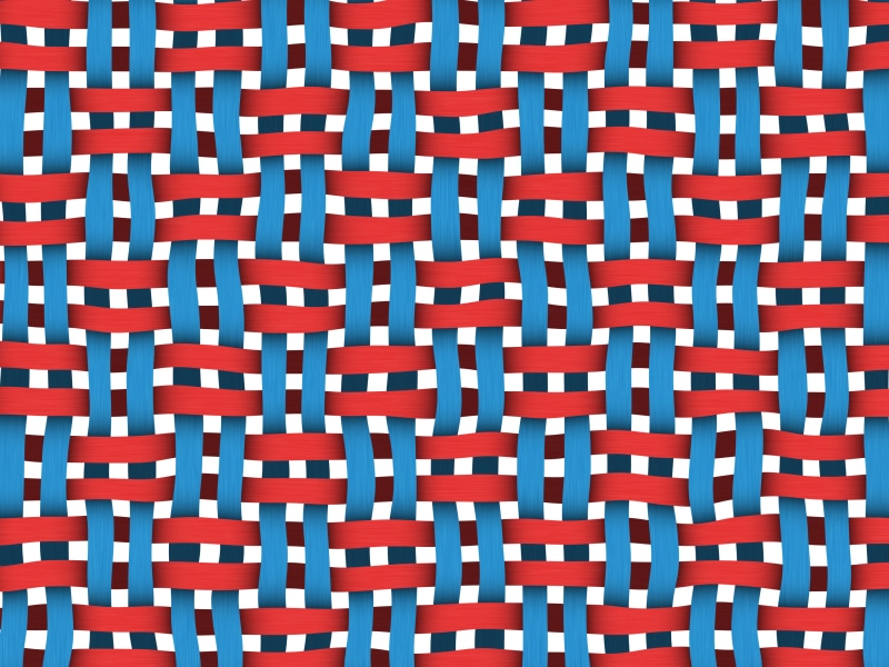 Red and blue woven texture