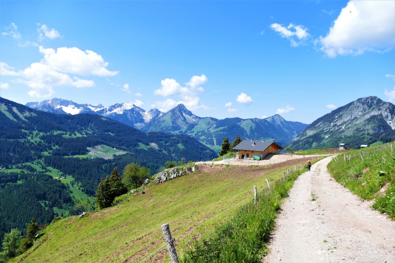 4K Mountains and Road in Upper Savoy, France
