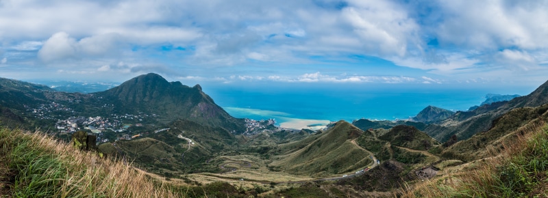 Panorama of Keelung Mountain, Taiwan Coast