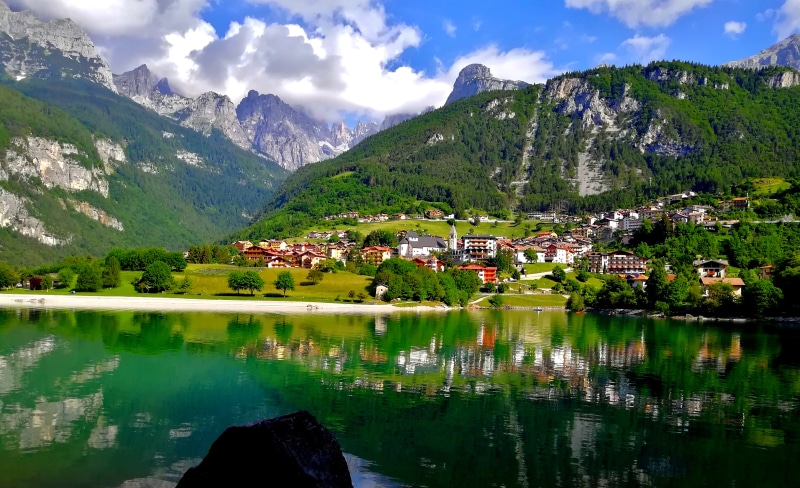 Lake Molveno, Italy, Mountains, Alps
