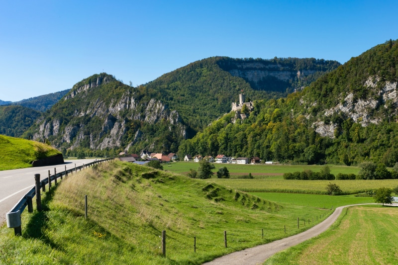 Castle ruins above Oensingen, Solothurn, Switzerland