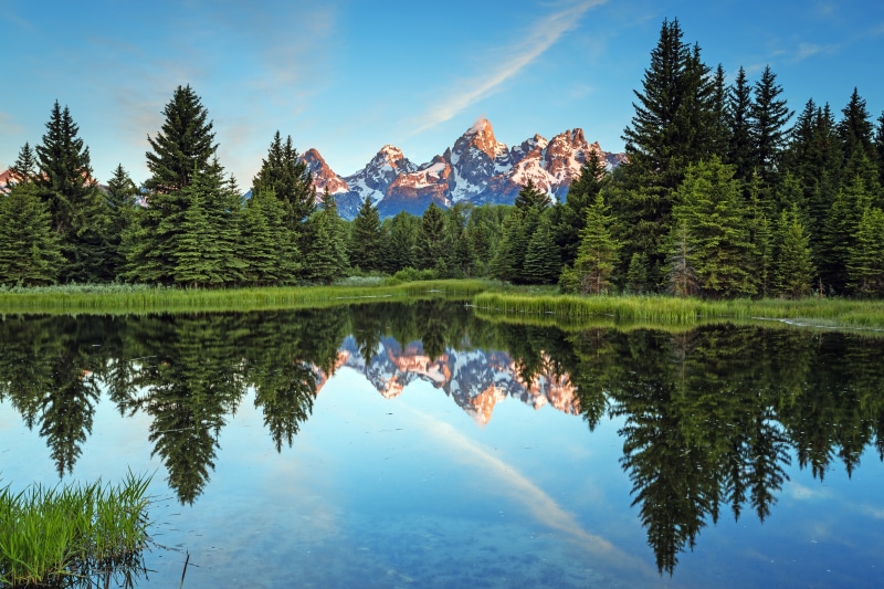 Grand Teton National Park Mountains Reflection
