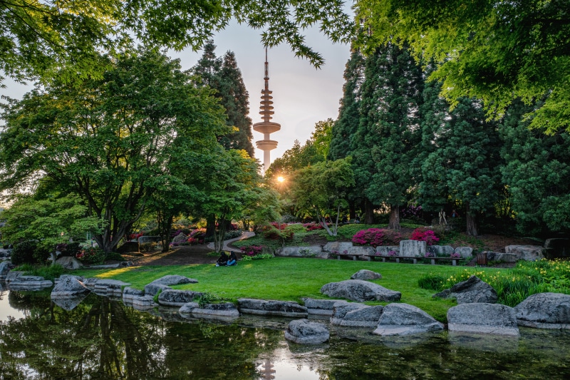 Planten un Blomen Gardens in Hamburg, Germany