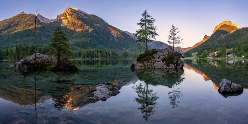 Mountains and Lake Scenery in Bavaria, Germany