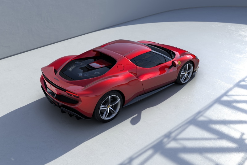 Ferrari 296 GTB (F171) Red Metallic From Above