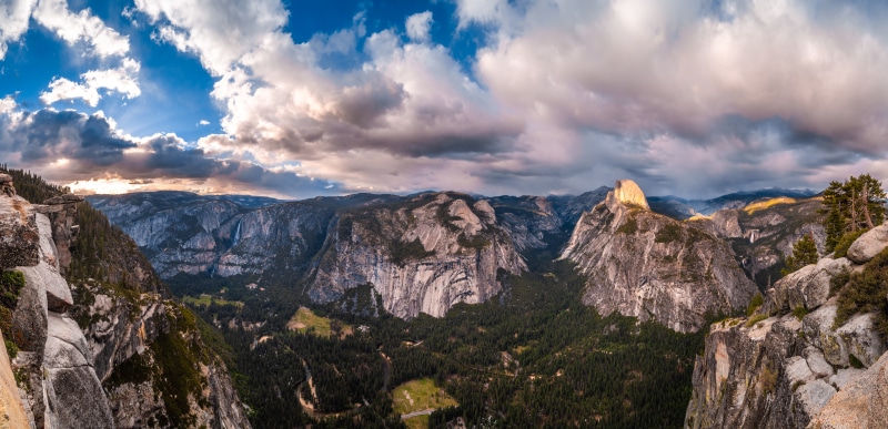 Yosemite National Park Panorama with Half Dome