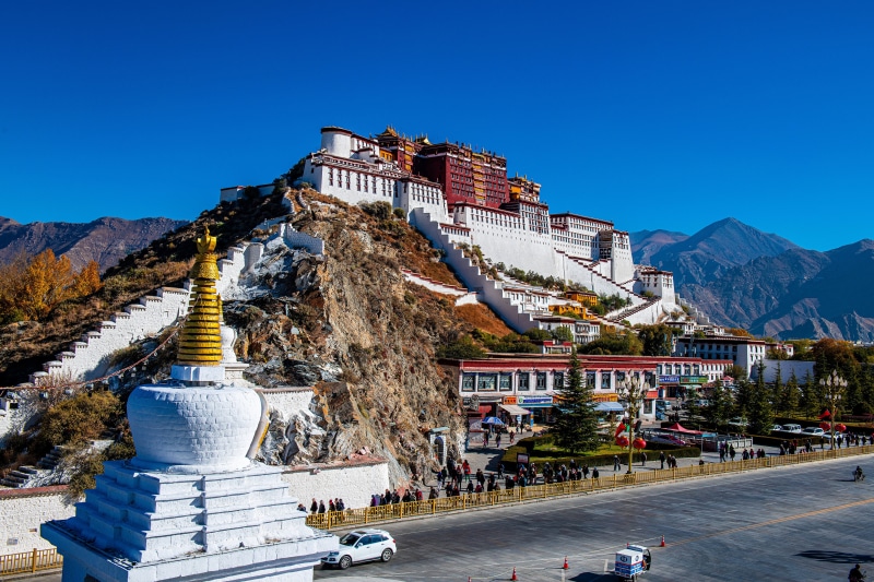 Potala Palace, Lhasa, China, Mountains, Temples