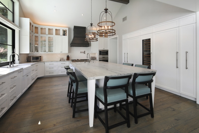 Modern Kitchen with Island and Chairs